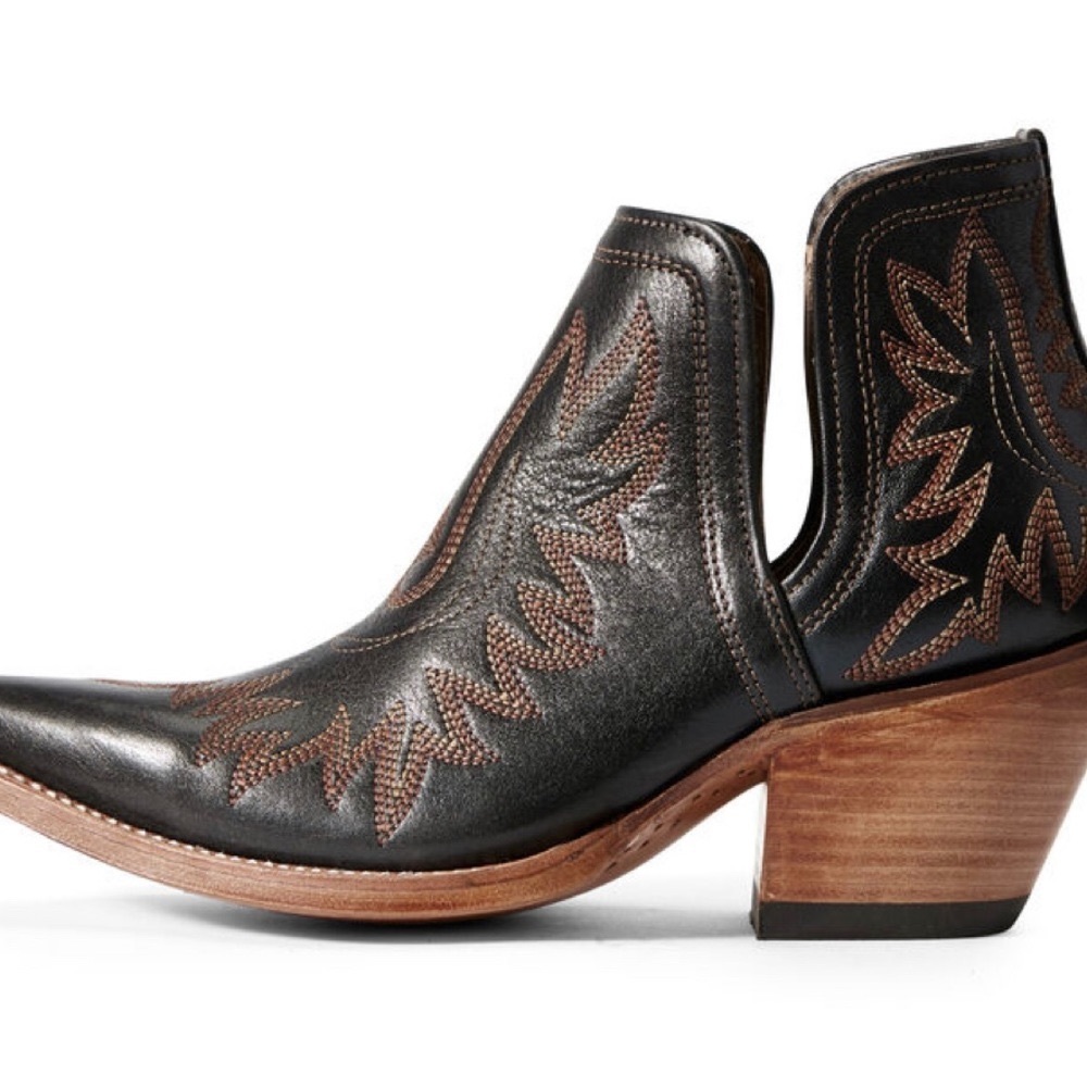 Western Leather Ankle Booties